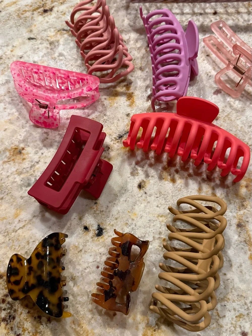 Assorted Colorful Hair Claw Clip Bundle